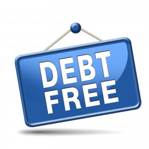 debt free sign