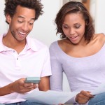 Couple reviewing finances